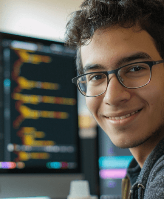 Homem de óculos sorrindo