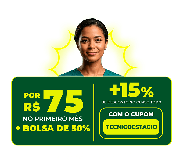 Técnico em Enfermagem por R$75 no 1º mês