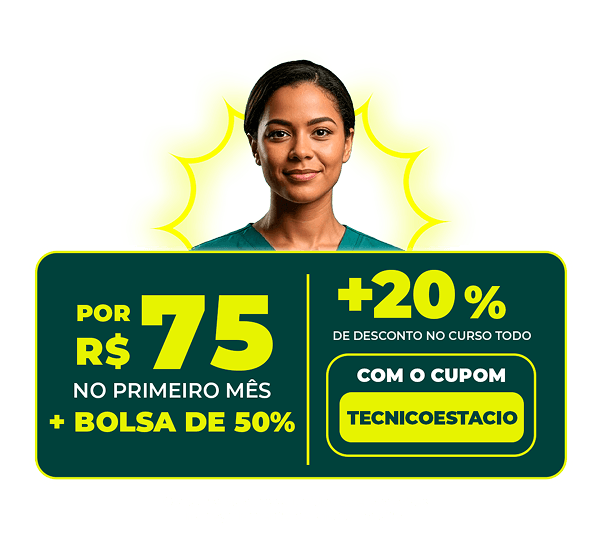 Técnico em Enfermagem por R$75 no primeiro mês