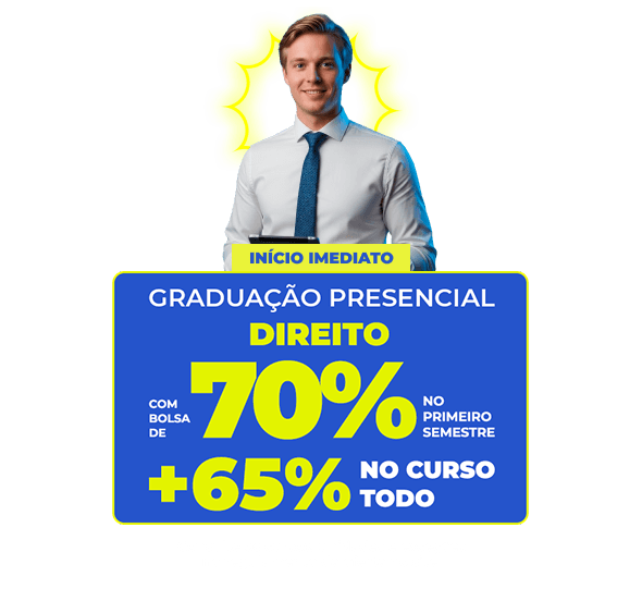 Graduação em Direito com 70% no 1º semestre