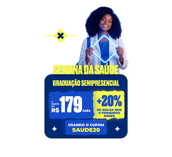 Graduação Semipresencial em Saúde a partir de R$179/mês 