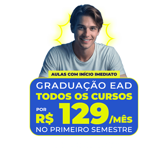 Graduação EAD por R$129/mês no primeiro semestre