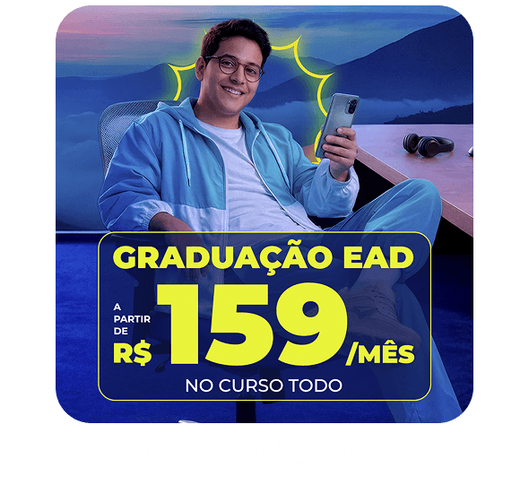Graduação EAD a partir de R$159/mês no curso todo