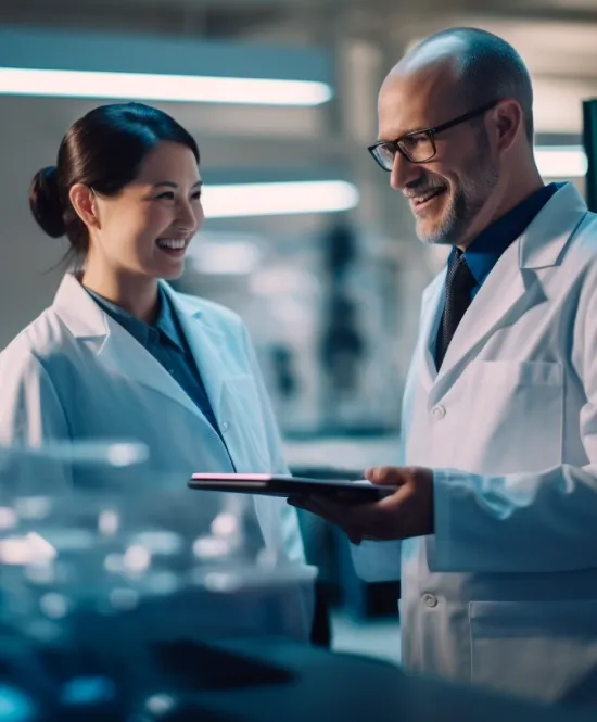 médico e tecnico conversando