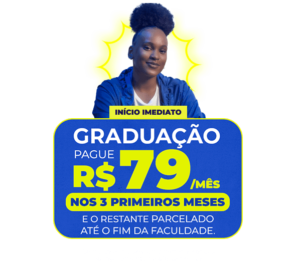 Graduação por R$79/mês nos 3 primeiros meses