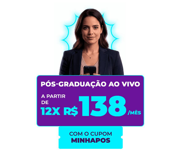 Pós-Graduação Ao Vivo a partir de 12x de R$138/mês