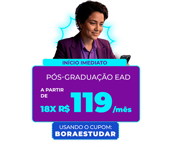 Pós EAD a partir de 18x R$119/mês