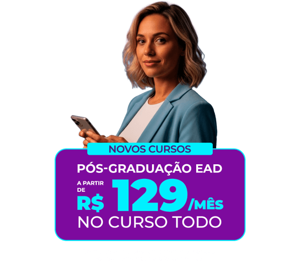 Novos cursos de Pós EAD a partir de R$129/mês