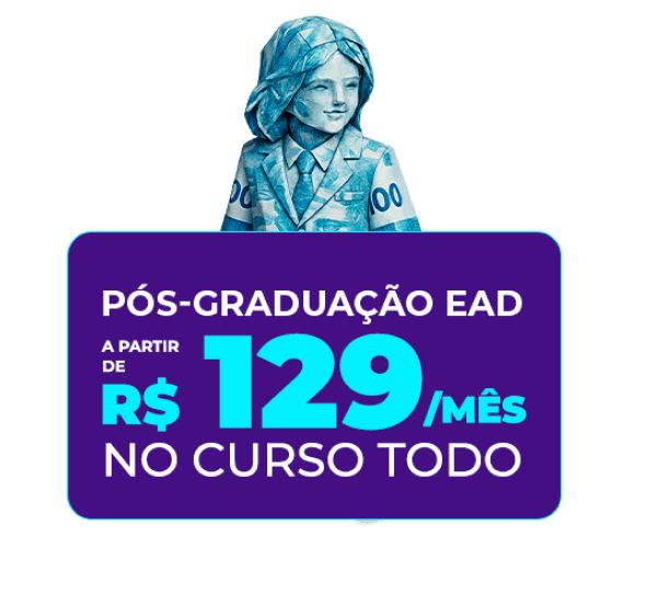 Pós EAD a partir de R$129/mês no curso todo