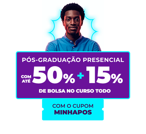Pós-graduação com até 50% bolsa no curso todo