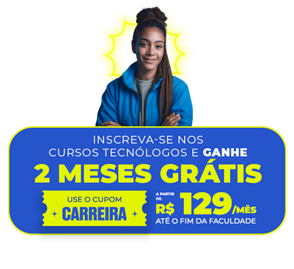Cursos Tecnólogos a partir de R$129/mês
