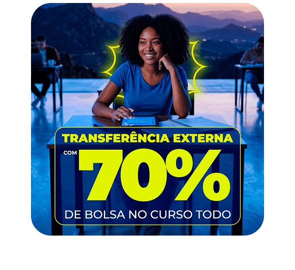Transfira sua graduação com 70% de bolsa no  cursos todo