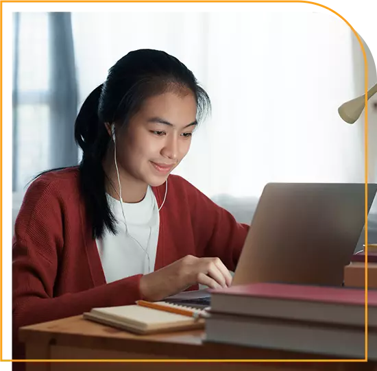 jovem estudante do computador